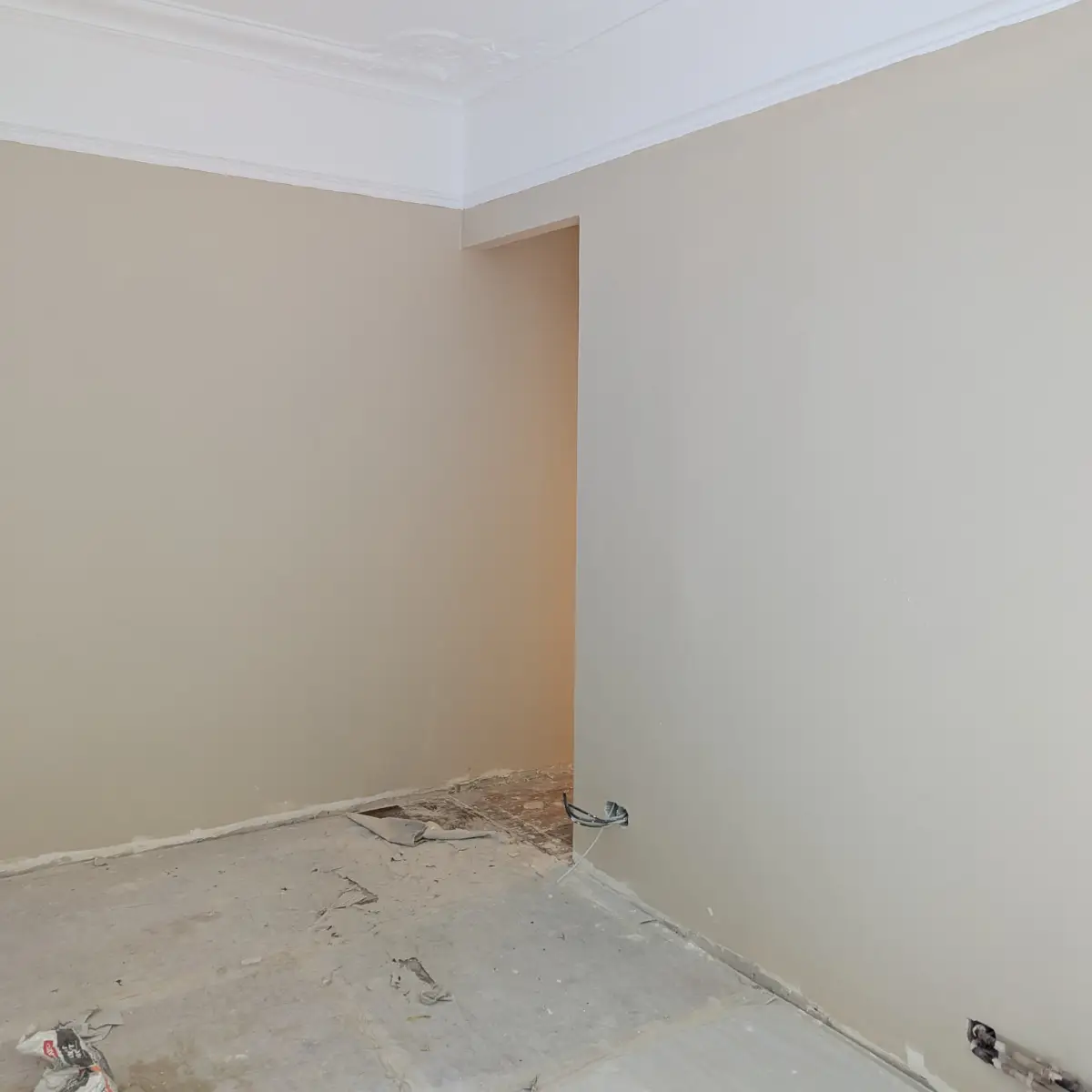 Chambre remise en peinture