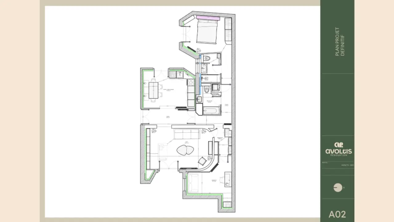 Plans d'aménagement architecte d'intérieur