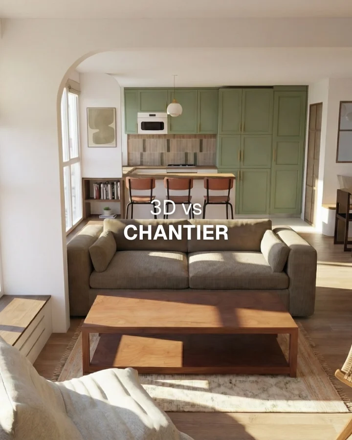 3D vs CHANTIER | Découvrez le projet St Fargeau, une rénovation en cours.